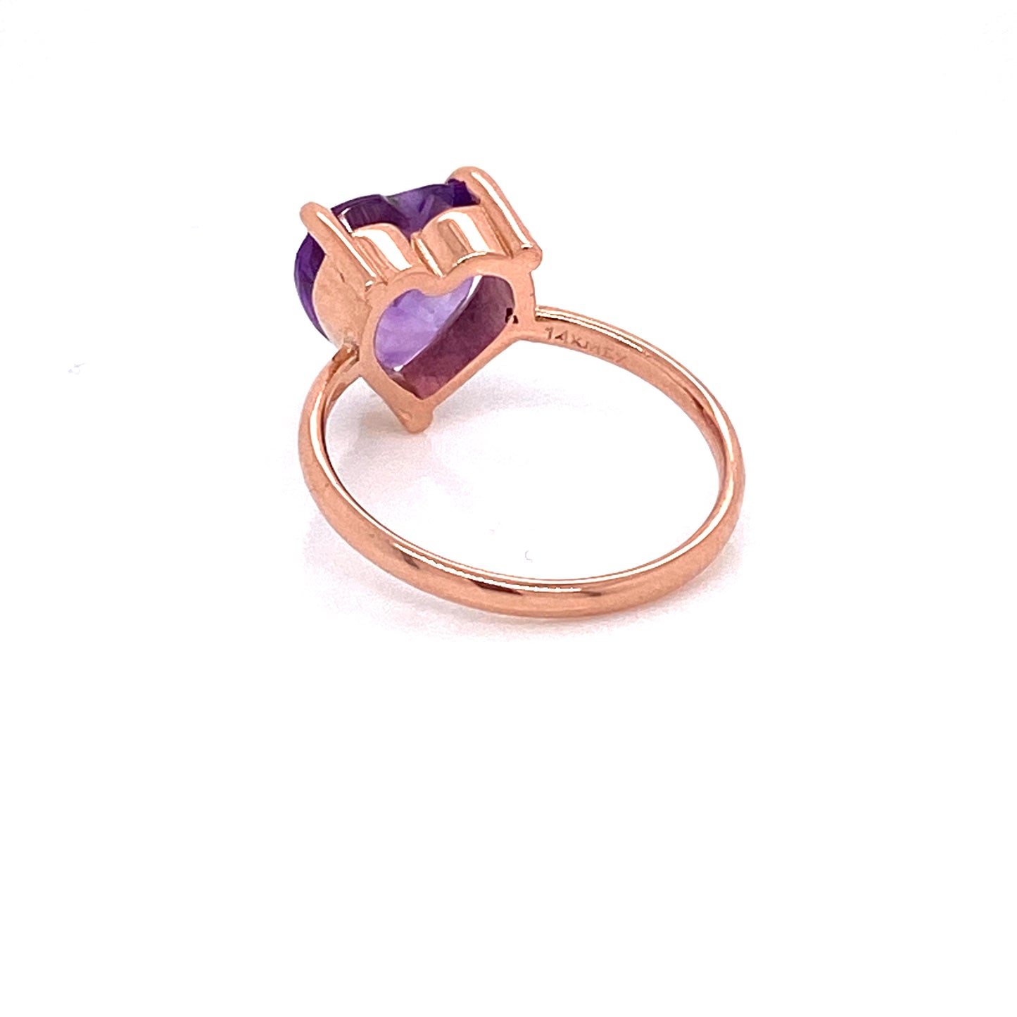 Load image into Gallery viewer, Heart-shaped Amethyst Ring

