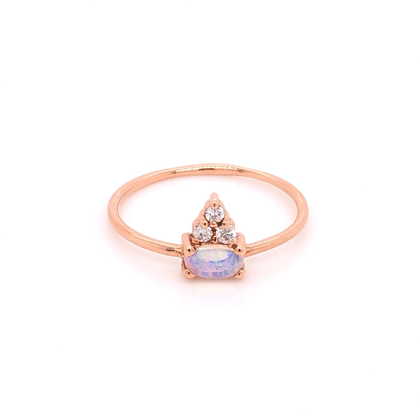 Stephanie Opal and Diamond Ring