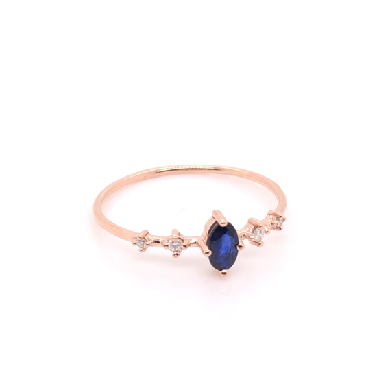 Aurora Blue Sapphire Ring