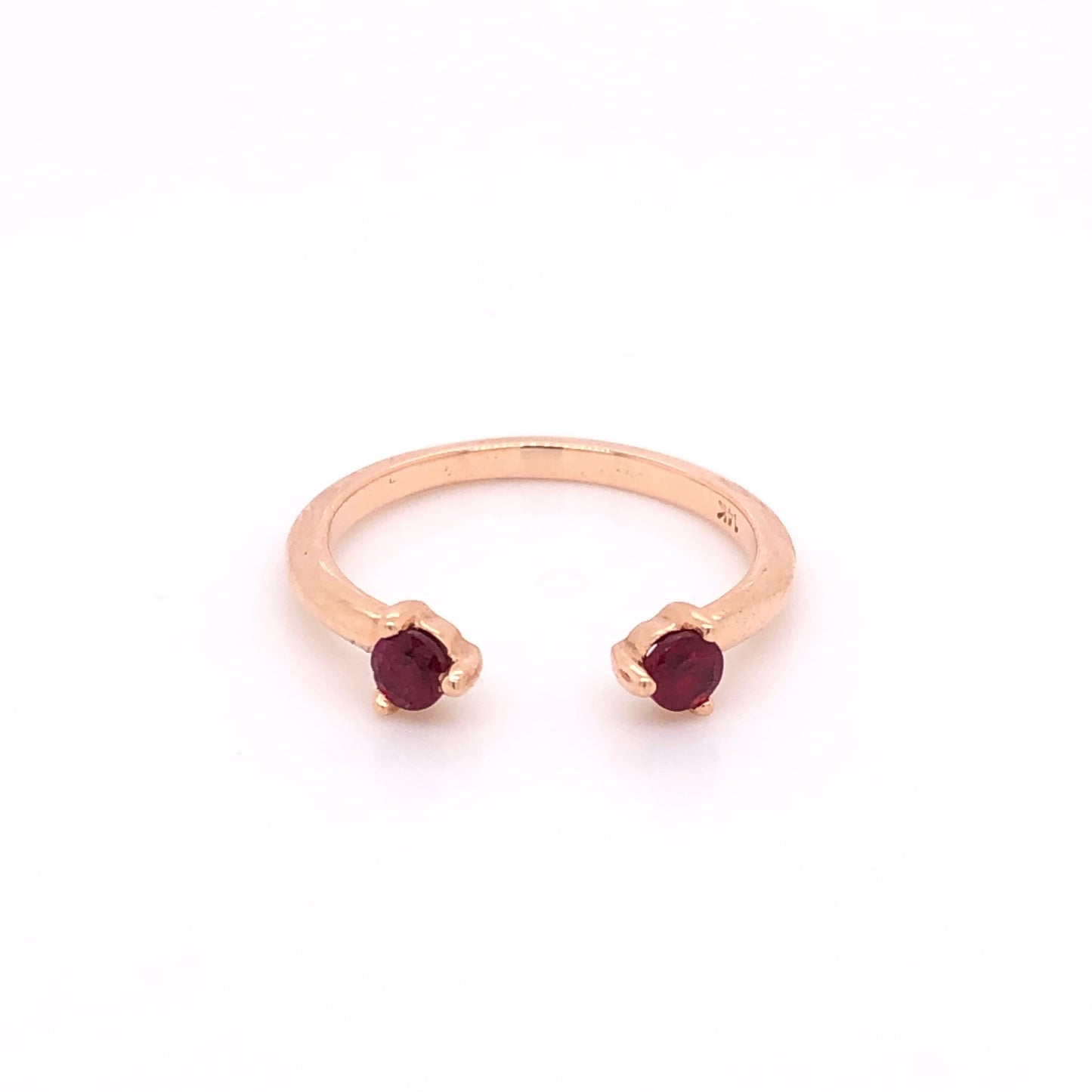 IMMEDIATE DELIVERY / Eva Ring with Rubi / 14k Rose Gold / Size 6.5
