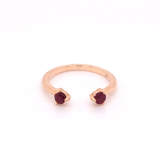 IMMEDIATE DELIVERY / Eva Ring with Rubi / 14k Rose Gold / Size 6.5