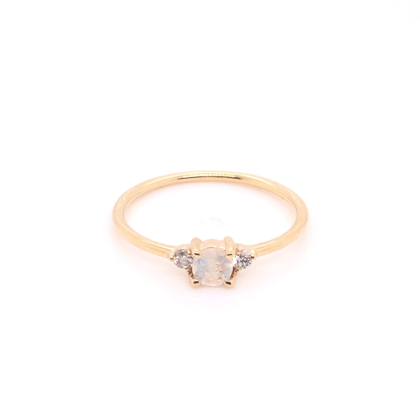 IMMEDIATE DELIVERY / Ring with June-Moonstone / 14k yellow gold / Size 6