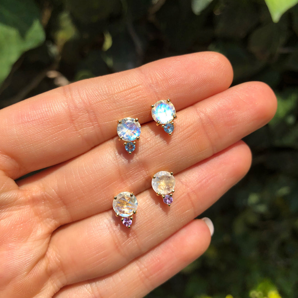 
                      
                        Moonstone Earrings with Aquamarine
                      
                    