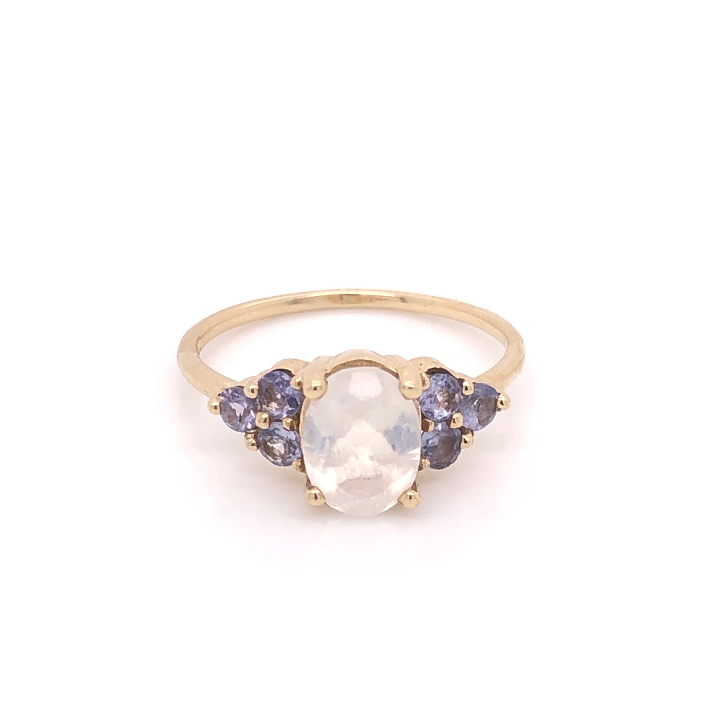 Valeria Moonstone Ring with Tanzanites