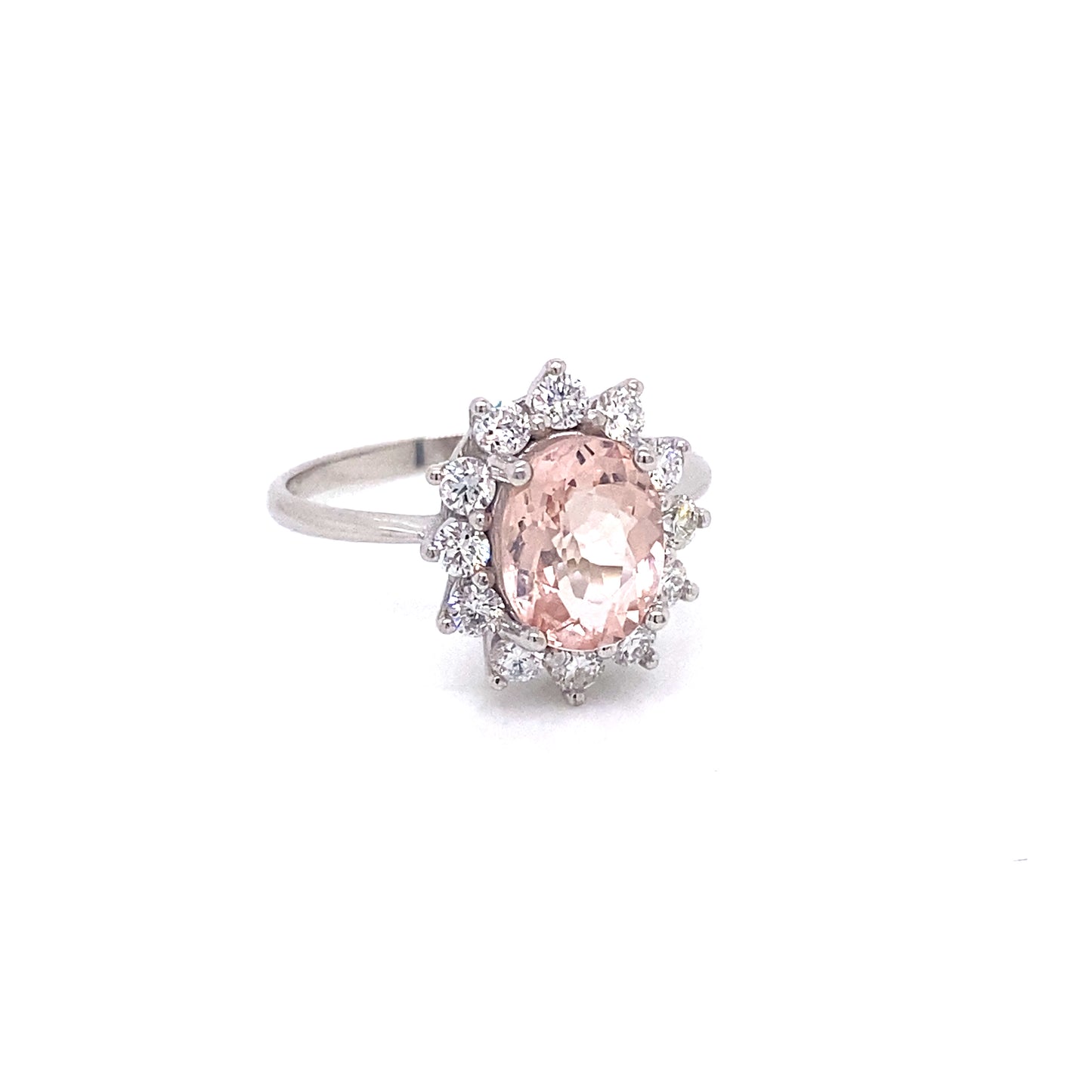 “Kate” Morganite Ring with Diamonds