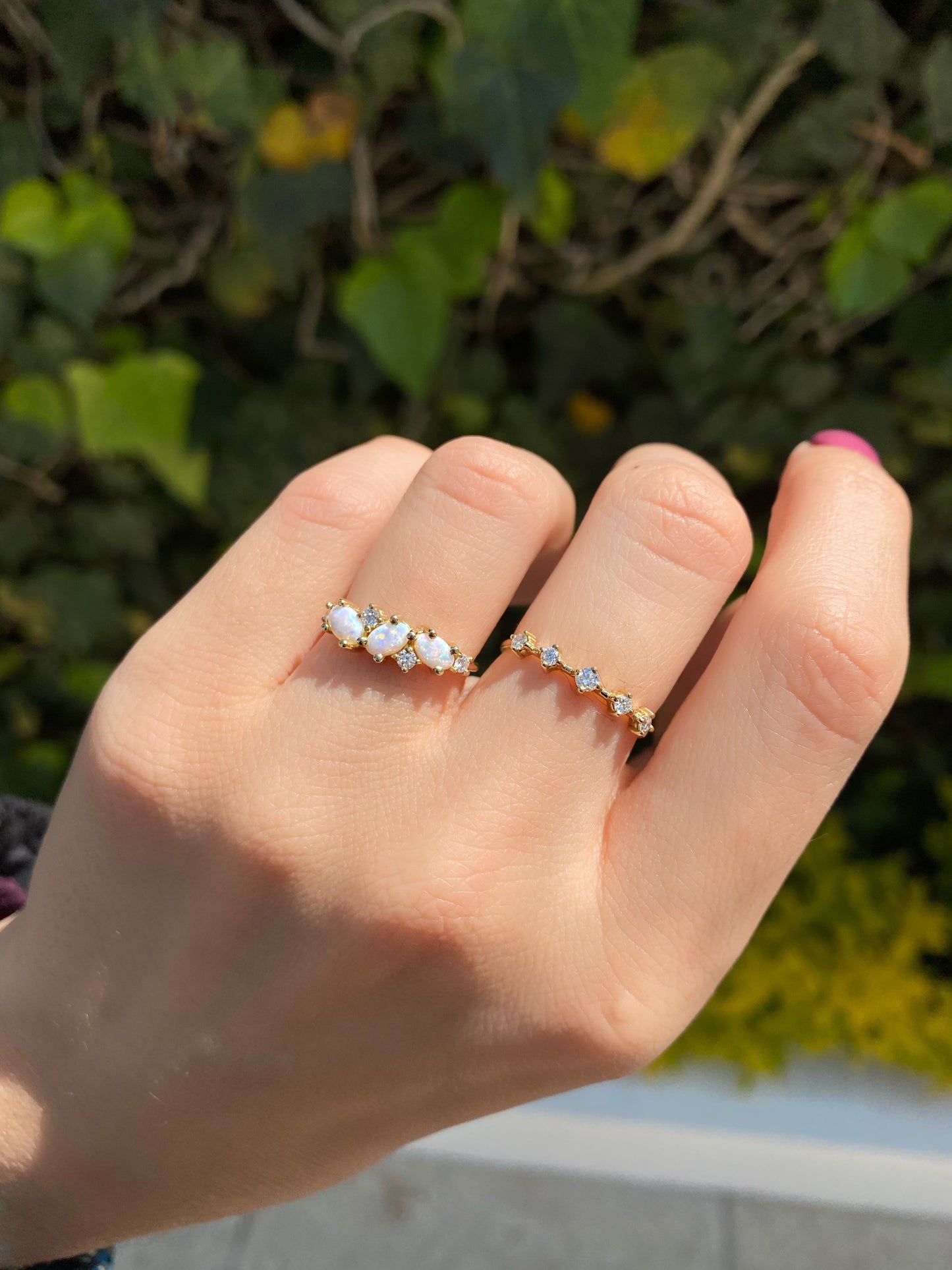 Laura White Opal Ring