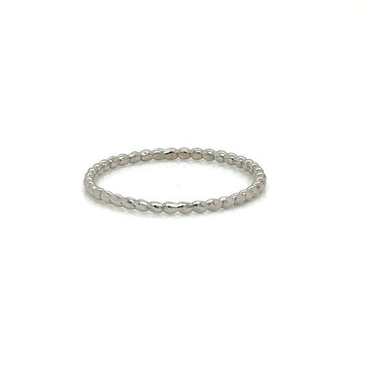 ENTREGA INMEDIATA / Argolla Aliza / Oro Blanco 14k / Talla 5.5