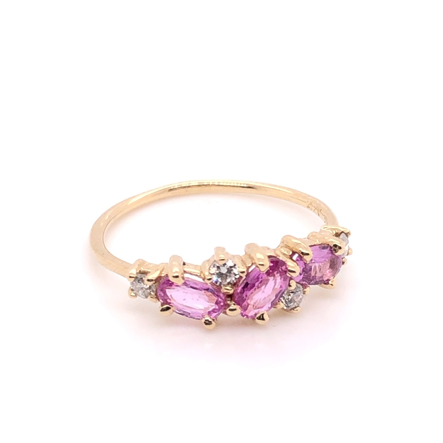 IMMEDIATE DELIVERY / Laura Pink Sapphire Ring / 14k Yellow Gold / Size 6.5