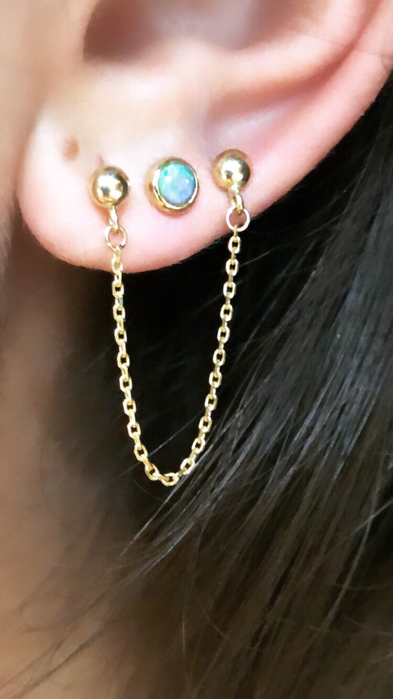 Double chain earring