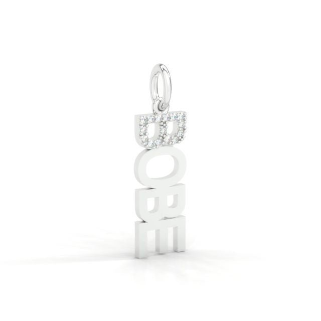 Name Pendant with Initial in Diamonds