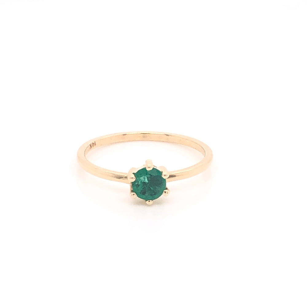 Solitaire Emerald Ring