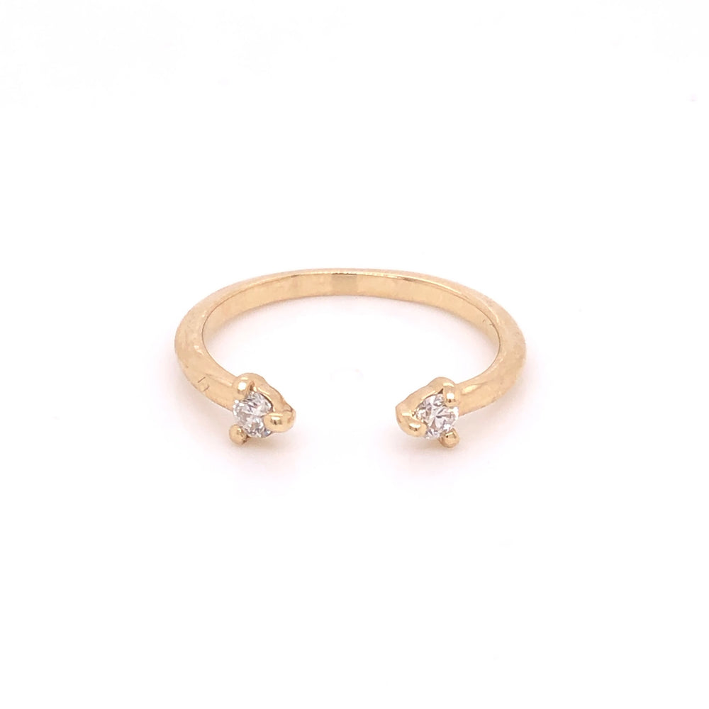 IMMEDIATE DELIVERY / Eva Ring With Diamonds / 14k Yellow Gold / Size 7