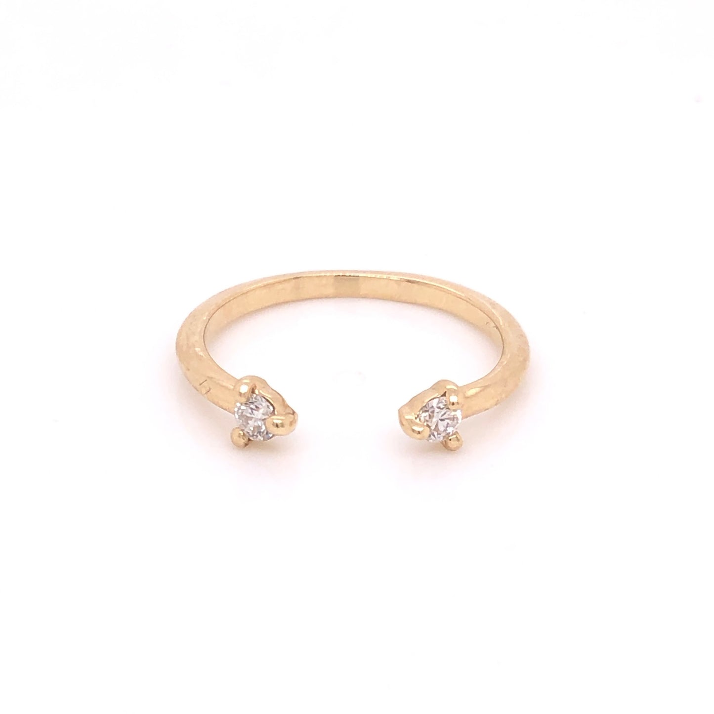 ENTREGA INMEDIATA / Anillo Eva Con Diamantes / Oro Amarillo 14k / Talla 7