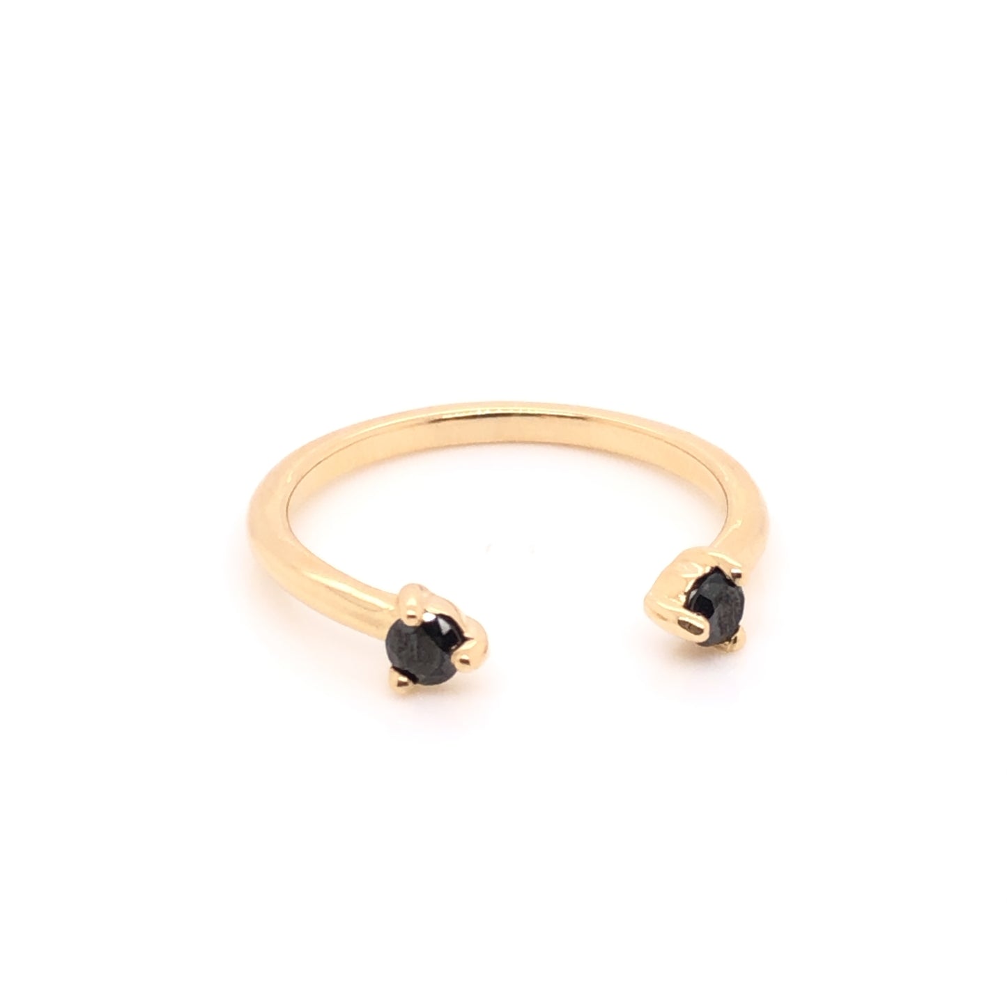 Anillo Eva Con Diamantes Negros