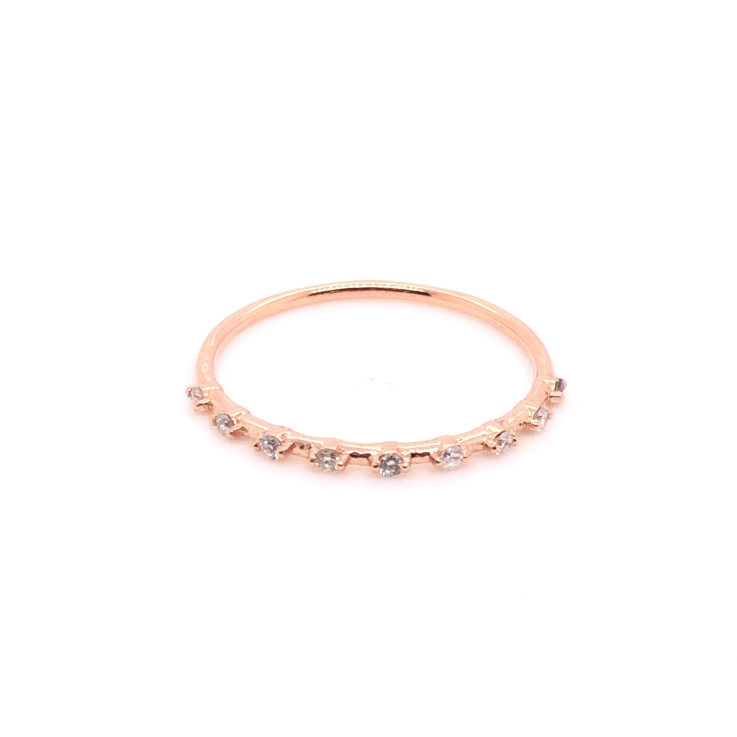 ENTREGA INMEDIATA / Anillo Fernanda / Oro Rosa 14k / Talla 7.25