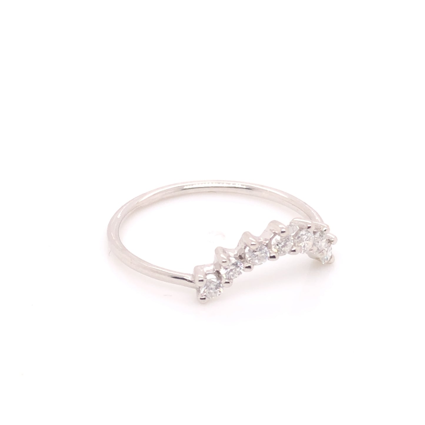 Mijal Crown Ring with White Diamonds