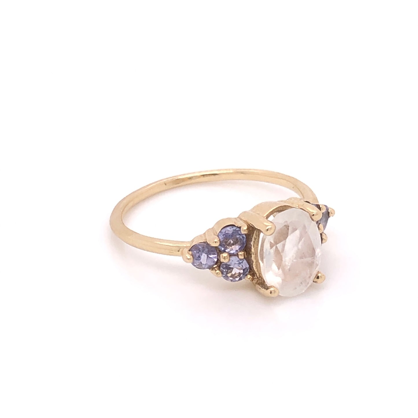 Valeria Moonstone Ring with Tanzanites