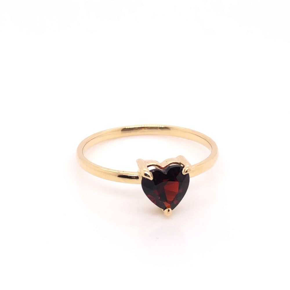 Anillo de Corazón de Granate