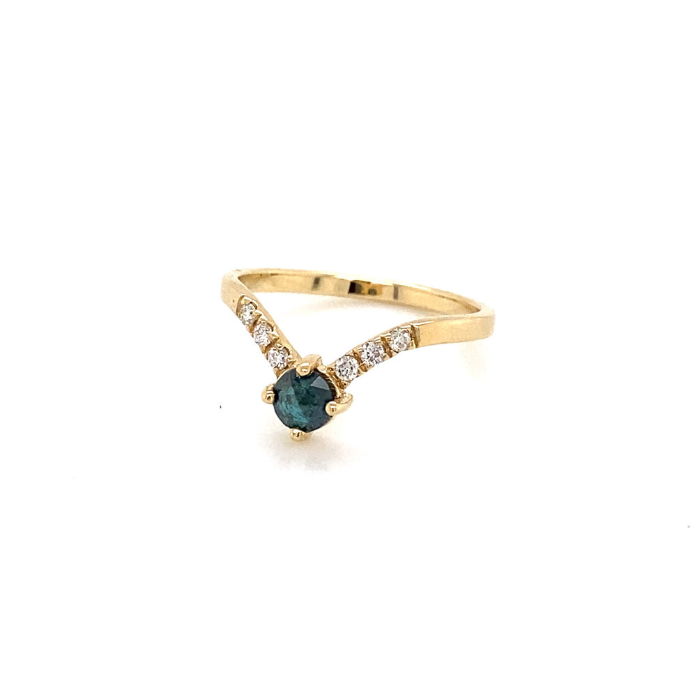 
                      
                        Anillo de Diamante salt and pepper azul con diamantes blancos
                      
                    