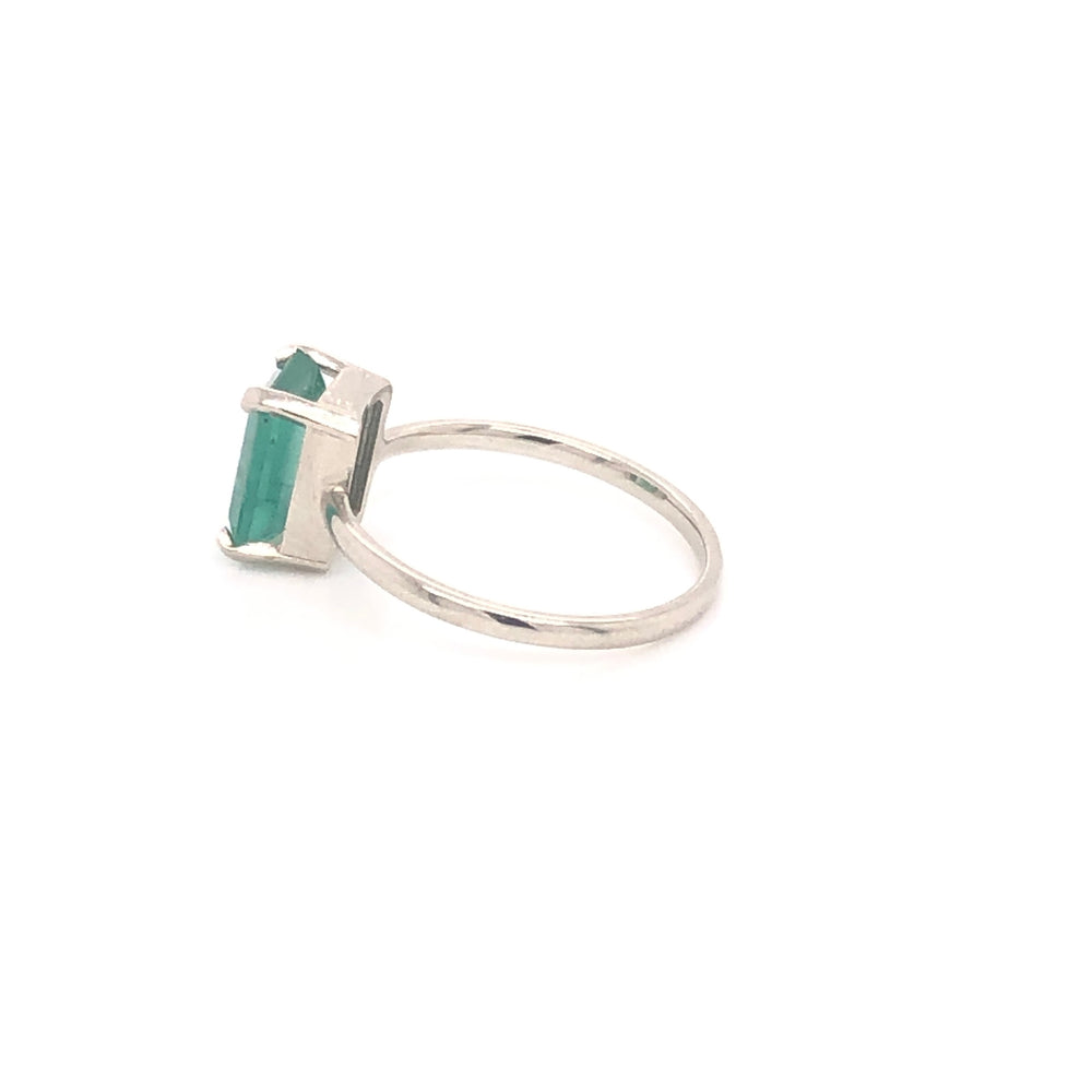 
                      
                        Emerald Solitaire Ring White Gold
                      
                    