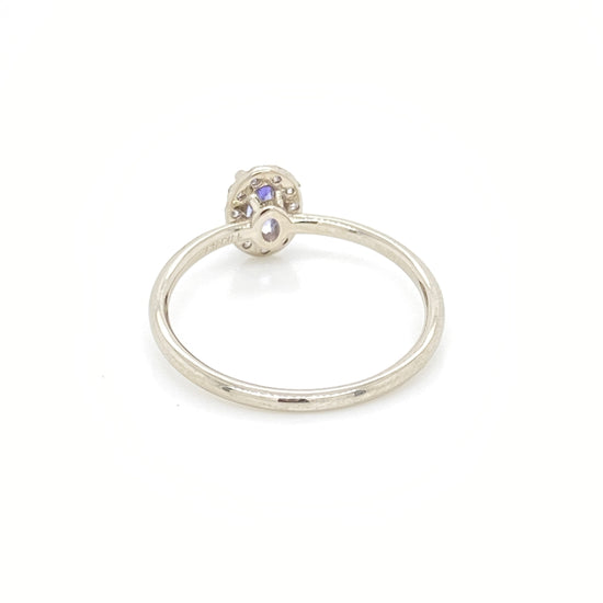 Load image into Gallery viewer, Tanzanite Ring with Diamond Halo
