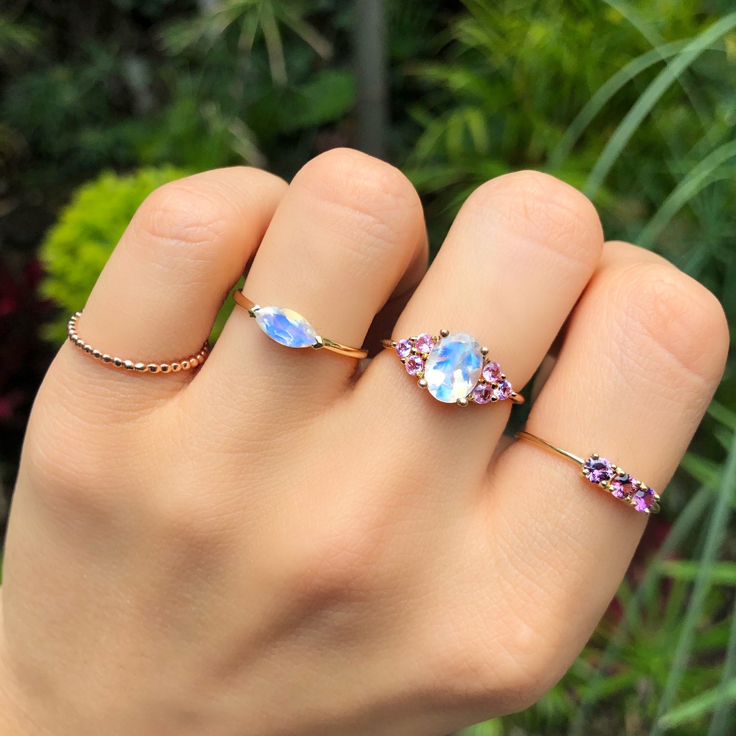 Isabella Pink/Purple Sapphires Ring