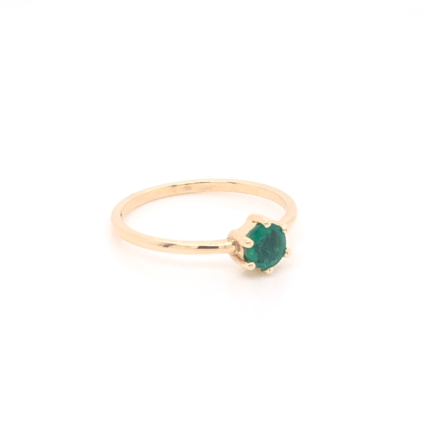 Solitaire Emerald Ring