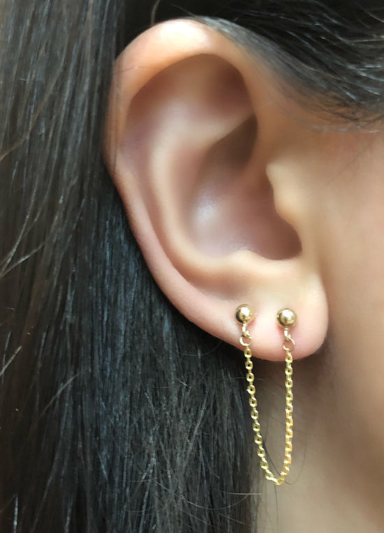 Double chain earring