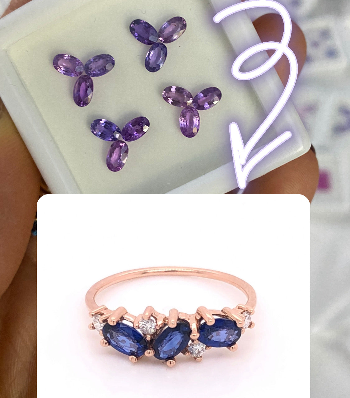 Laura Special Edition Ring with Purple Sapphires