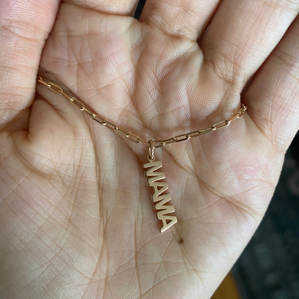 
                      
                        “MOM” Charm Solid Gold
                      
                    