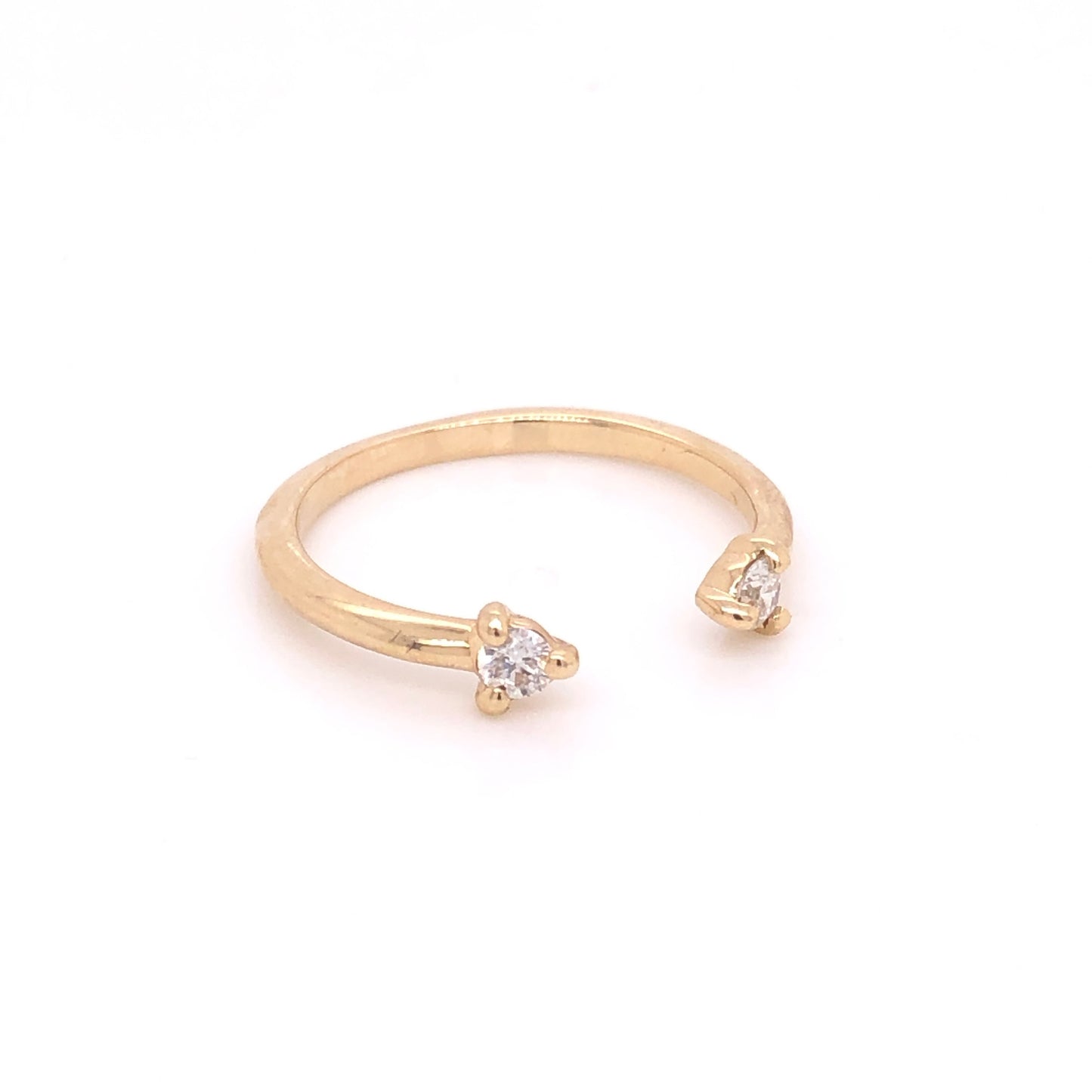 ENTREGA INMEDIATA / Anillo Eva Con Diamantes / Oro Amarillo 14k / Talla 7