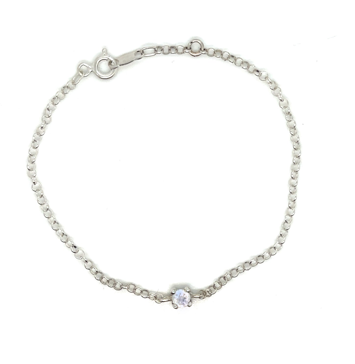 Pulsera de Plata con Moonstone #8M