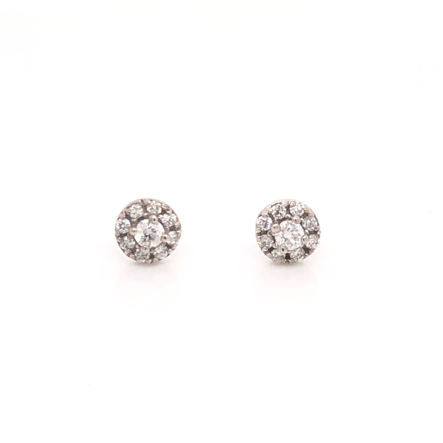 Diamond Earrings with Diamond Halo