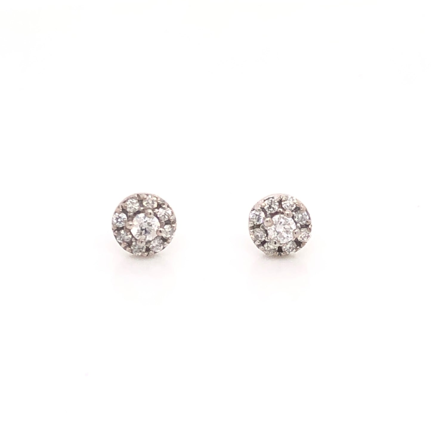 Load image into Gallery viewer, Diamond Earrings with Diamond Halo
