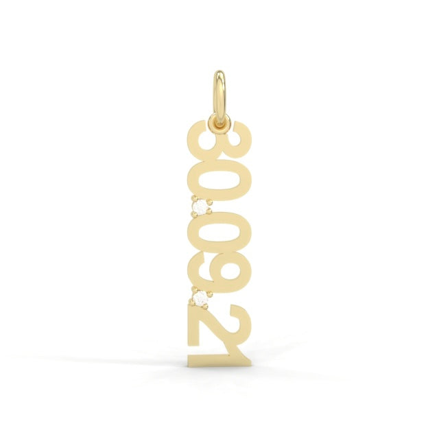 Gold Date Pendant