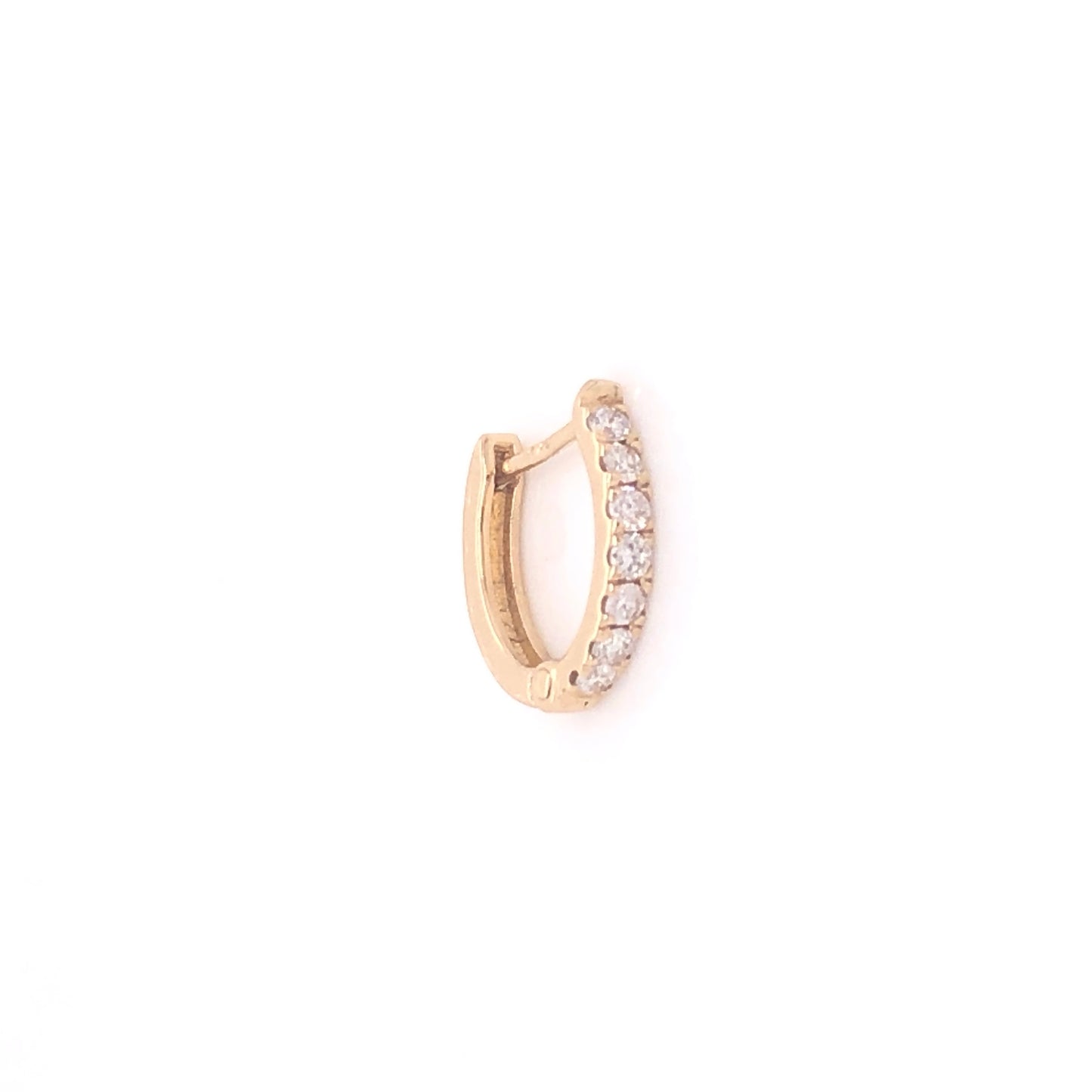 Malke White Diamond Hoop Earrings (One piece)