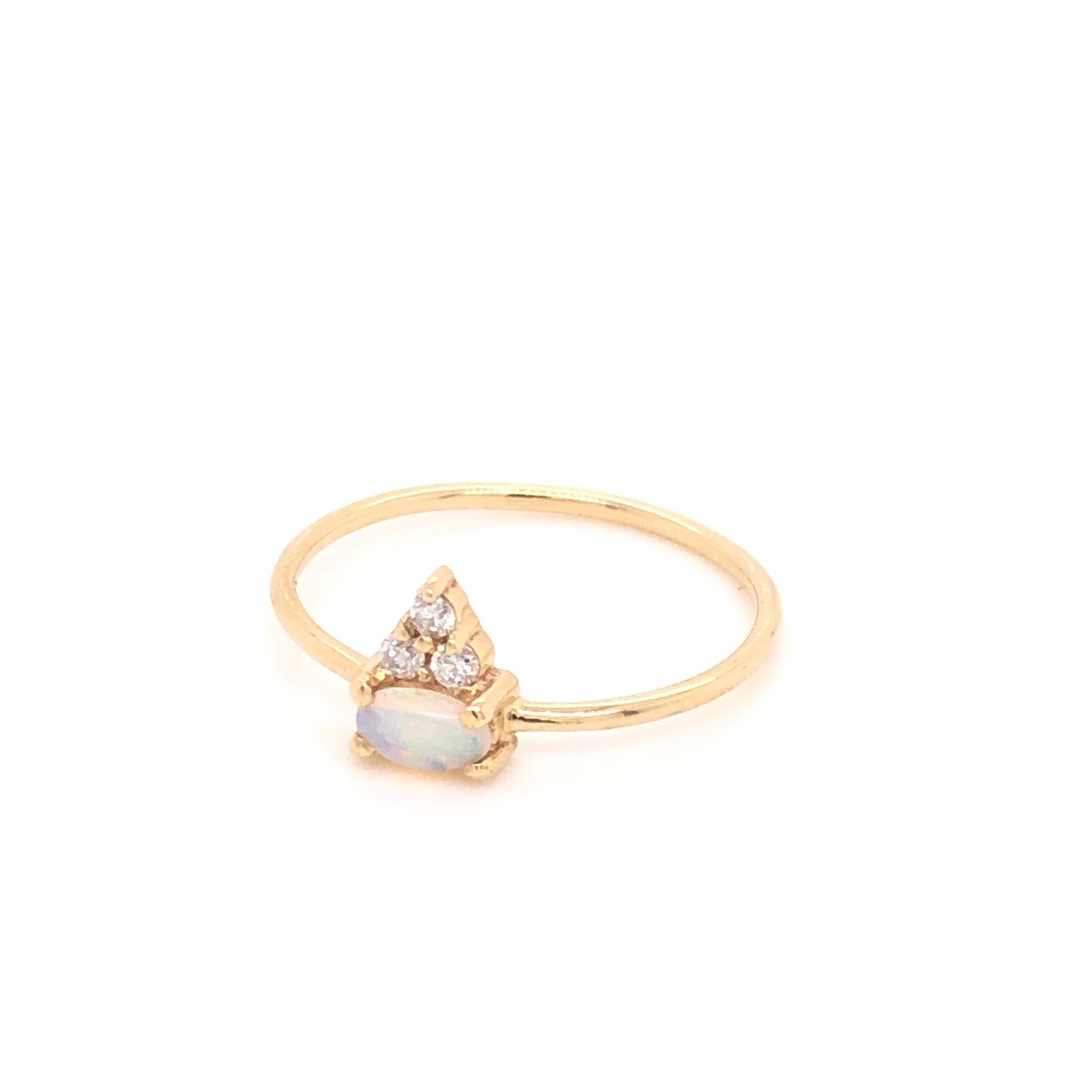 Stephanie Opal and Diamond Ring