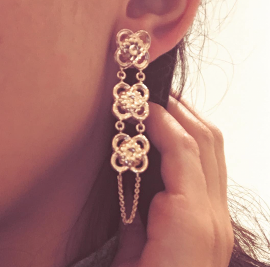 Three flower earrings Elizabeth
